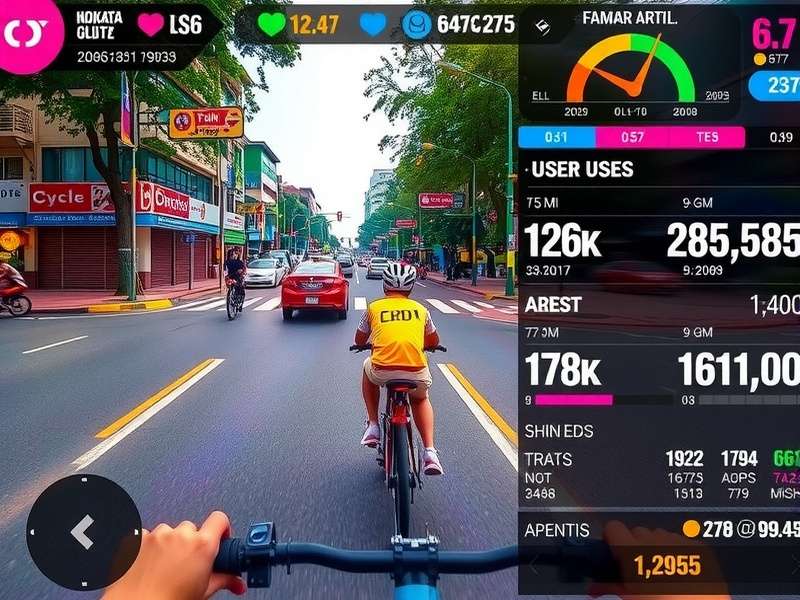 Kolkata Cycle Blitz gameplay showing cyclist navigating city streets